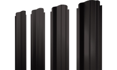 Штакетник П-образный B фигурный Grand Line 0,5 Atlas X RR 32 темно-коричневый