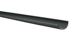 Желоб полукруглый Grand Line ПЭ матовый 125мм 3м RAL 7024 мокрый асфальт