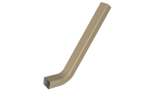 Труба гофрированная Vortex Lite 76х102х1000мм с коленом PE RAL 1014 слоновая кость