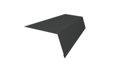 Планка карнизная для мягкой кровли 100х65 Grand Line 0,5 Satin Matt RAL 7016 антрацитово-серый (2м)