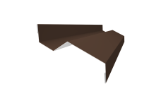Планка примыкания внакладку 25х17х35х17 Grand Line 0,45 Drap RAL 8017 шоколад (2м)