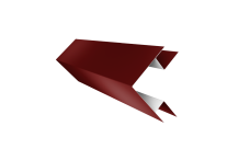 Планка угла внешнего сложного Экобрус Grand Line 0,5 Satin с пленкой RAL 3011 коричнево-красный (3м)