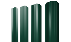 Штакетник М-образный A фигурный Grand Line 0,45 ПЭ двухсторонний RAL 6005 зеленый мох