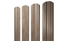 Штакетник Твин фигурный Grand Line 0,45 Принт Элит White Wood ТвинColor