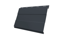 Софит металлический Вертикаль 0,2 prof Grand Line 0,5 PurPro с пленкой RAL 7024 мокрый асфальт