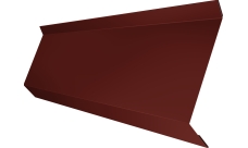 Планка примыкания в штробу 60 Grand Line 0,45 PE с пленкой RAL 3009 оксидно-красный (2м)