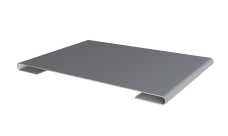 Планка стыковочная 0,5 Satin с пленкой RAL 9006 бело-алюминиевый (2м)