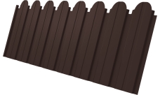 Профнастил C10B фигурный Grand Line 0,5 Rooftop Бархат RAL 8017 шоколад