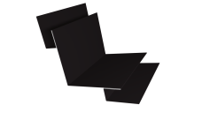 Угол внутренний сложный 90 градусов Grand Line 0,5 PurPro Matt 275 RAL 9005 черный (2м)