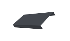 Ламель обратная 125 забора жалюзи Texas Grand Line 0,5 Atlas X RAL 7024 мокрый асфальт