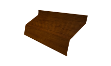 Ламель забора жалюзи Milan new gofr 0,45 Print Premium с пленкой Golden Wood Intense FTC