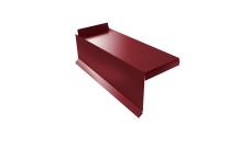 Планка торцевая сегментная Квадро профи Левая 0,5 Satin Matt TX RAL 3005 красное вино