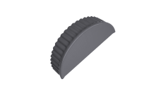 Заглушка малая торцевая 0,45 Drap RAL 7004 сигнальный серый