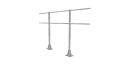 Ограждение кровельное для парапета на плоскую кровлю 3,0х1,2м RAL 9006 оцинкованное