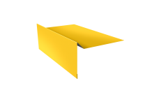 Планка ветровая для мягкой кровли простая 100х20х100 Grand Line 0,45 PE с пленкой RAL 1018 цинково-желтый (3м)