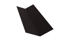 Планка ендовы верхней 145х145 Grand Line 0,5 Satin с пленкой RAL 9005 черный (2м)