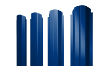 Штакетник П-образный A фигурный 0,45 PE RAL 5002 ультрамариново-синий