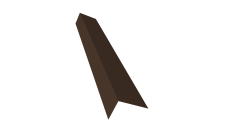 Планка на коньковый аэратор 30х20 Grand Line Фартук S8 0,4 PE с пленкой RAL 8017 шоколад (2м)