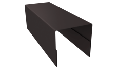 Планка П-образная заборная 20 Grand Line 0,45 Drap-double TX RAL 9005 черный (3м)