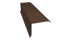 Планка торцевая 80х100 0,45 Drap TwinColor RAL 8017 шоколад (2м)