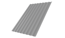 Профнастил С20B 0,5 Satin RAL 9006 бело-алюминиевый