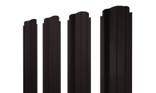 Штакетник П-образный B фигурный Grand Line 0,4 PE-Matt-Double RAL 9005 черный