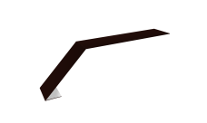 Планка карнизная для мягкой кровли 100х60 Grand Line 0,45 Drap RR 32 темно-коричневый (2м)