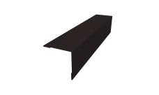 Планка завершающая 50х50 жалюзи Milan 0,5 Satin Matt TX RAL 9005 черный (3м)