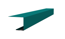 Планка завершающая для Кликфальц Pro 0,45 PE с пленкой RAL 5021 водная синь (2м)