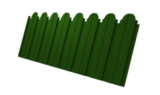 Профнастил C10B фигурный Grand Line 0,45 PE RAL 6002 лиственно-зеленый