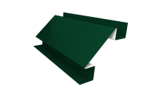 Угол внутренний сложный 75мм Grand Line 0,45 PE с пленкой RAL 6005 зеленый мох (2м)