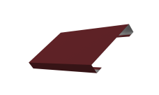 Ламель лицевая 125 забора жалюзи Texas 0,45 PE RAL 3005 красное вино