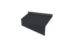 Ламель забора жалюзи Milan/Milan new стартовая/финишная для калиток и ворот 0,5 Atlas X RAL 7024 мокрый асфальт