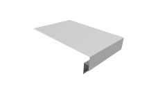 Планка околооконная сложная 300х50х18 (j-фаска) Grand Line 0,45 PE-Double с пленкой RAL 9003 сигнальный белый (2м)