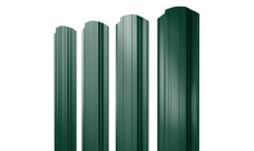 Штакетник Прямоугольный фигурный Grand Line 0,45 ПЭ двухсторонний RAL 6005 зеленый мох