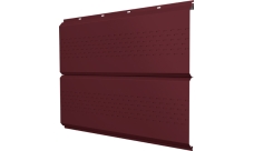 Софит металлический ЭкоБрус new Grand Line c перфорацией 0,45 PE с пленкой RAL 3005 красное вино