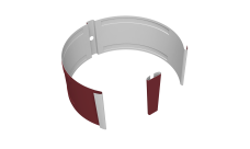 Крепление трубы круглой на кирпич Vortex Project 146мм RAL 3005 красное вино