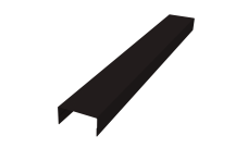 Крышка забора для горизонтального монтажа штакетника 0,45 PE-Double RAL 9005 черный (2м)