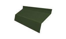 Ламель забора жалюзи Milan new gofr 0,5 Satin Matt TX с пленкой RAL 6020 хромовая зелень