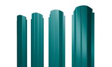 Штакетник П-образный A фигурный Grand Line 0,45 PE RAL 5021 водная синь
