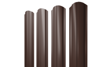 Штакетник Полукруглый Slim фигурный 0,4 PE RAL 8017 шоколад