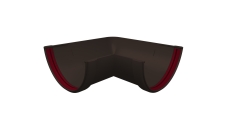 Угол желоба 90 град.Классика 120 ПВХGrand Line коричневый (RR32)