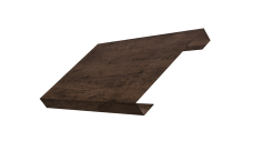 Ламель лицевая стартовая/финишная забора жалюзи Texas 80мм для калиток и ворот (с заполнением ламелями 150) 0,45 Print Elite Antique Wood TwinColor