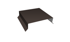 Парапетная крышка прямая 150мм Grand Line 0,45 Drap TX RR 32 темно-коричневый (2м)