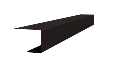 Планка завершающая для Кликфальц Pro 0,5 Velur X RAL 9005 черный (2м)