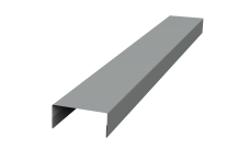 Ламель лицевая стартовая/финишная забора жалюзи Texas 55мм для калиток и ворот (с заполнением ламелями 125) 0,45 PE RAL 9006 бело-алюминиевый