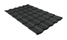 Металлочерепица "Кредо" ("Kredo") v01 0,5 Drap RAL 7016 антрацитово-серый