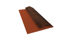 Планка финишная Блок-Хаус новый Grand Line 0,45 Принт Премиум Бразильская вишня темная Фреш TwinColor (2м)