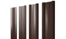 Штакетник М-образный A с прямым резом Grand Line 0,5 Velur X RAL 8017 шоколад