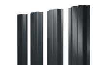 Штакетник П-образный A с прямым резом 0,5 Satin RAL 7016 антрацитово-серый